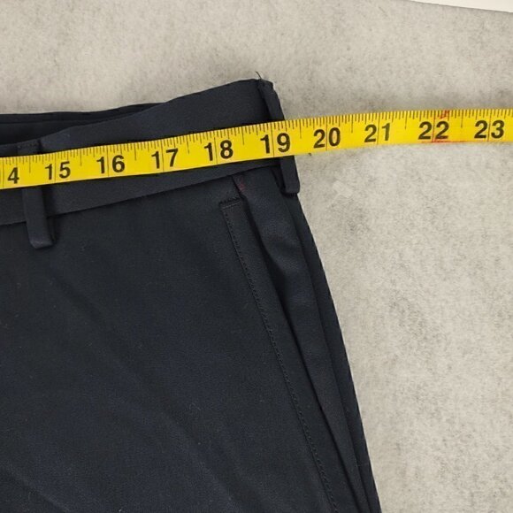 Dockers Premium Flat Front Relaxed Fit Blue Slacks. Size 38X32 - Picture 5 of 10